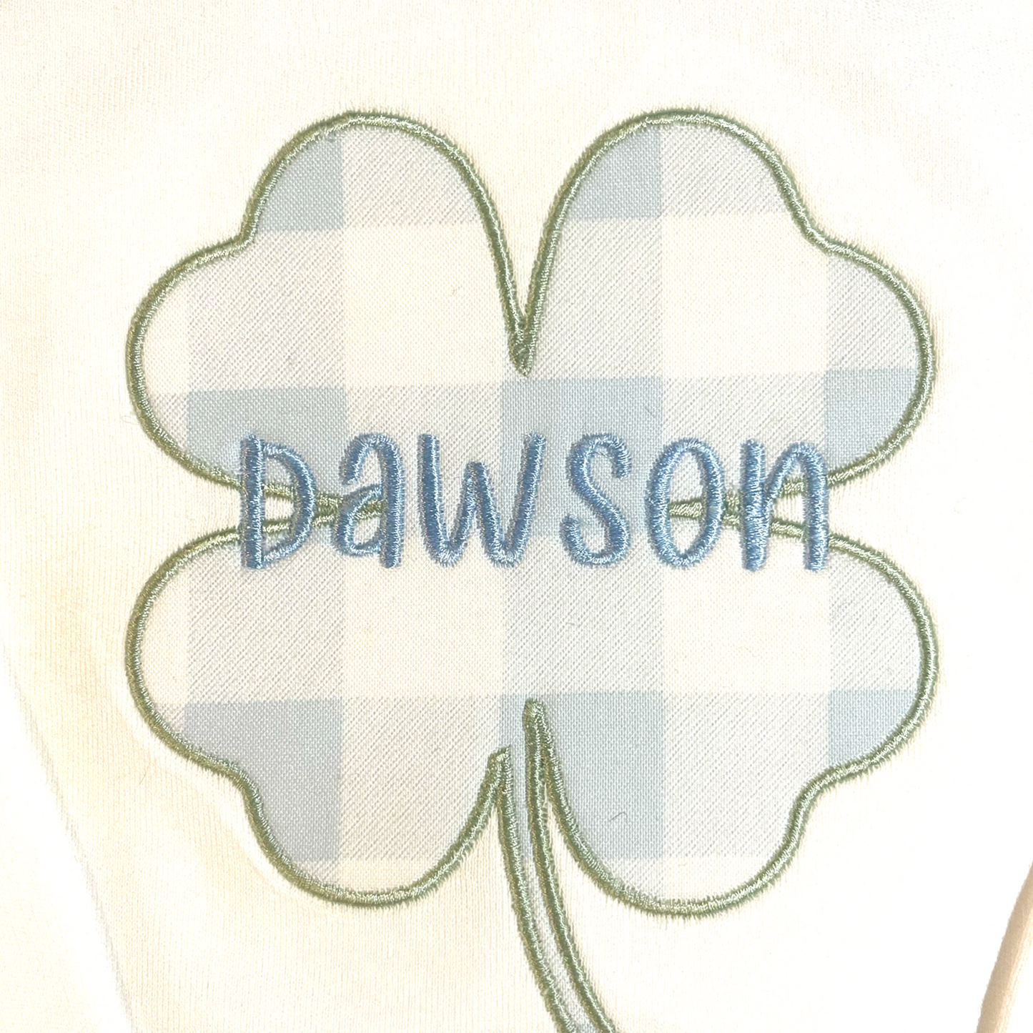 Gingham Shamrock Design