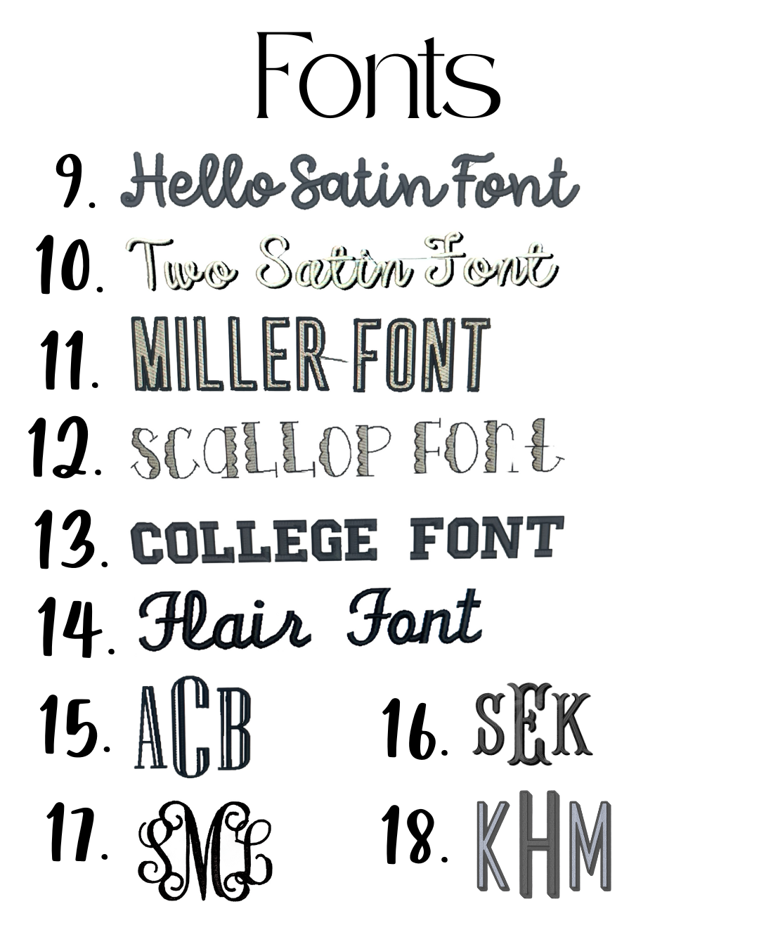 Embroidered Scallop Set (Ivory)