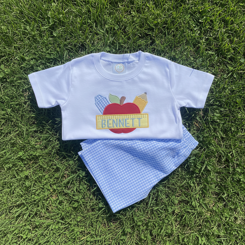 Appliqué Back To School Set