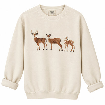 Cross Stitch Deer Crew