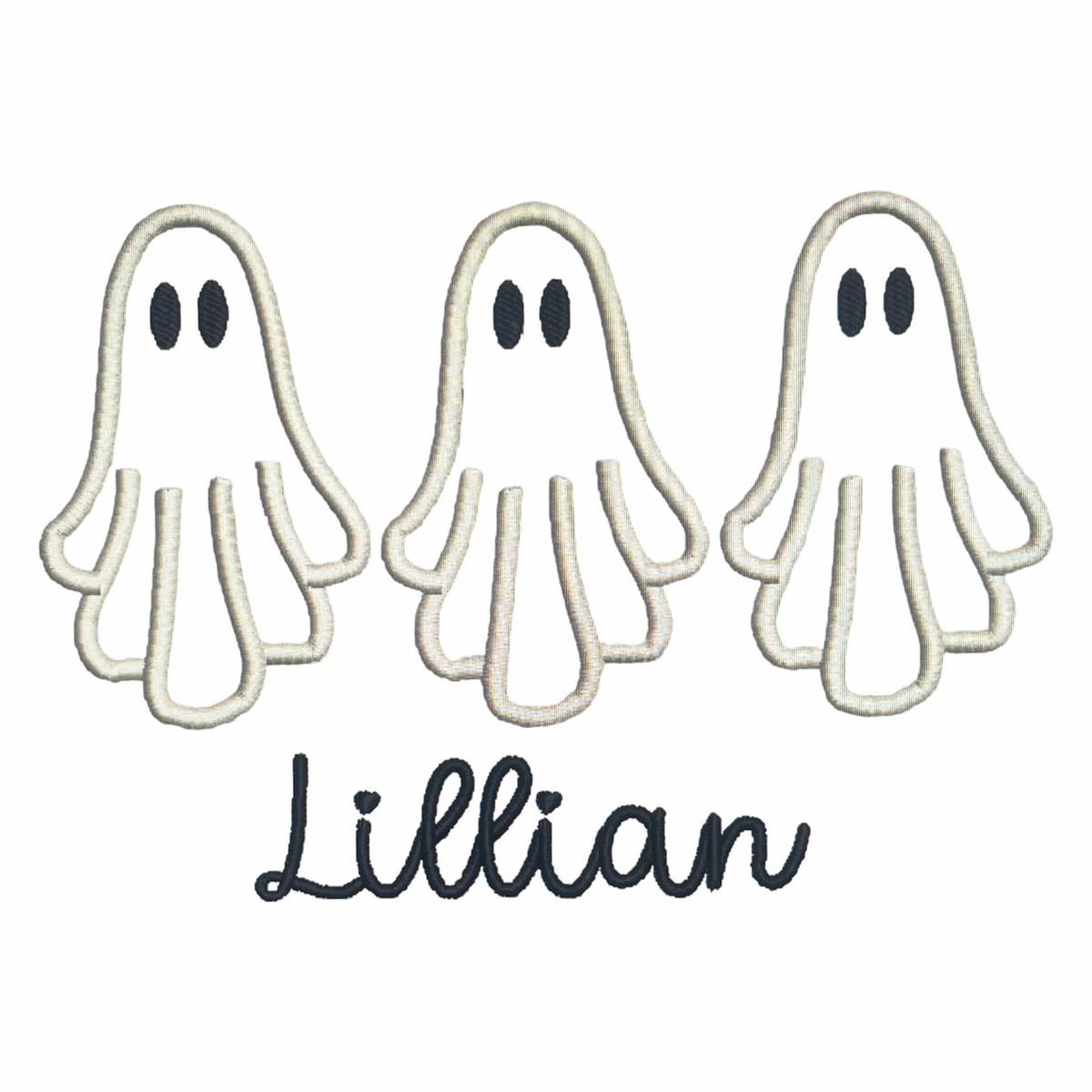 Ghost Trio Applique Design