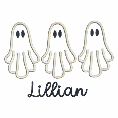 Ghost Trio Applique Design