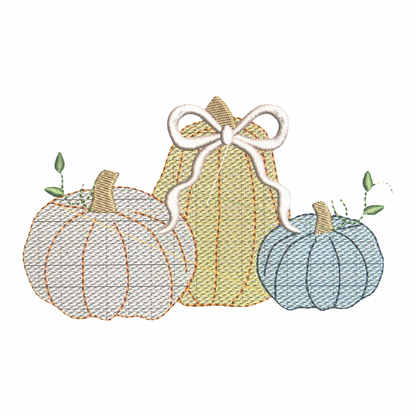 Pumpkin Sketch Design (Girl Version)