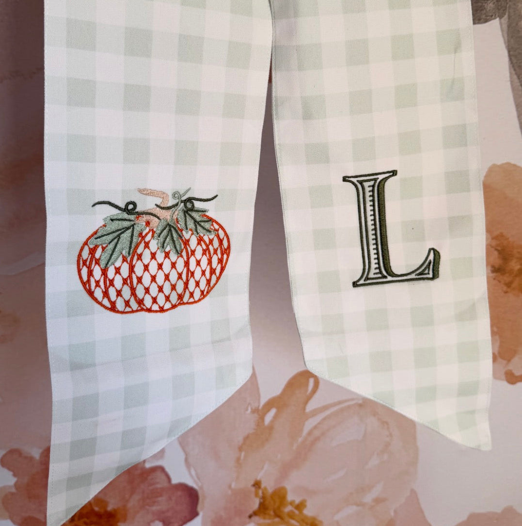 Chic Pumpkin Wreath Sash
