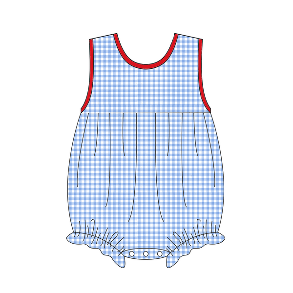 All American Gingham Bubble with Bow (PREORDER)