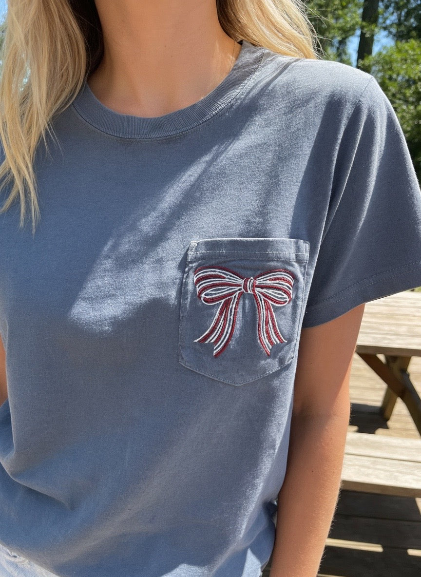 Red, White and Blue Pocket Tee