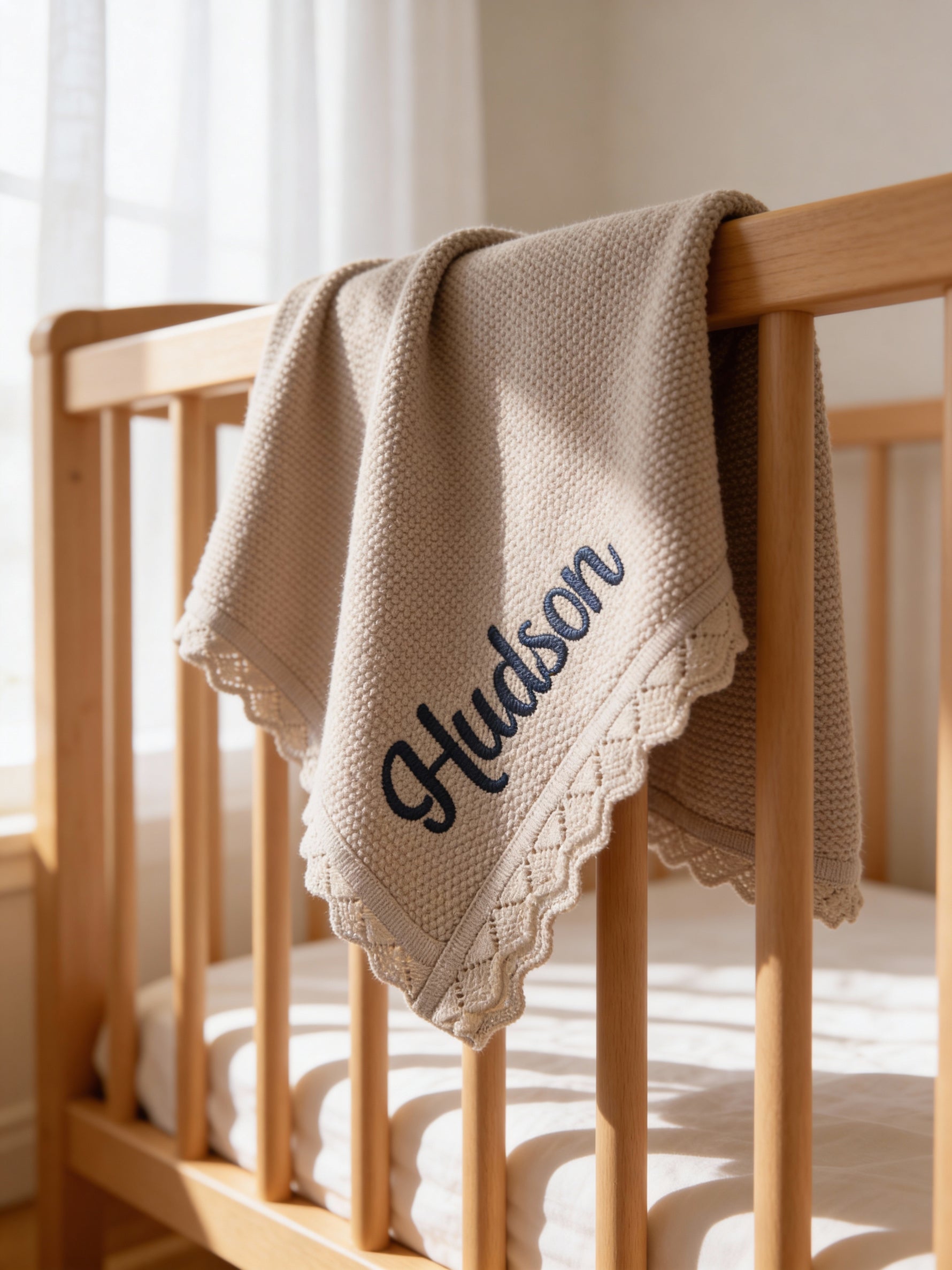 Custom Knit Baby Blanket