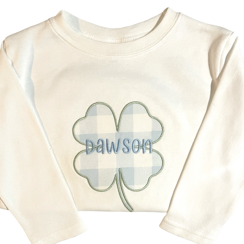 Gingham Shamrock Design