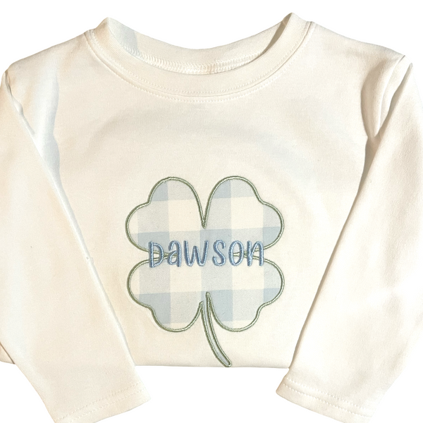 Gingham Shamrock Design