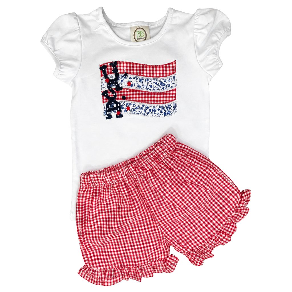 Appliqué USA Flag Outfit