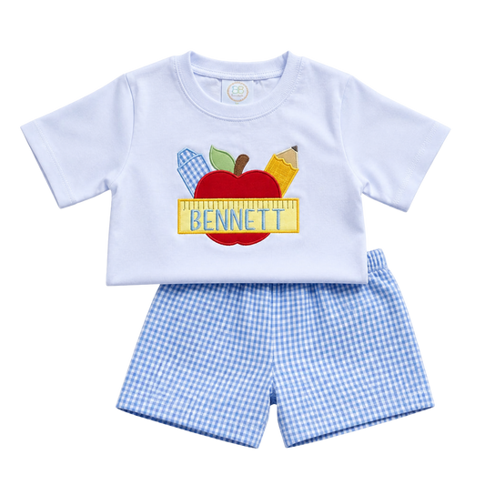 Appliqué Back To School Set